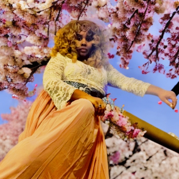 Cream Pink gown - Picture 2 of 11